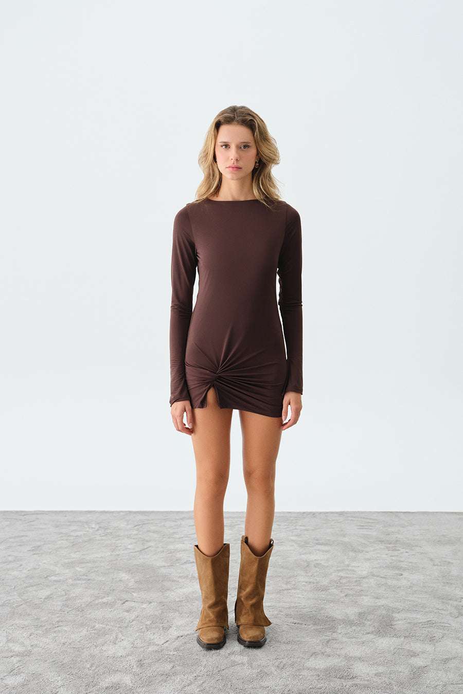 Liara Elbise - Kahverengi